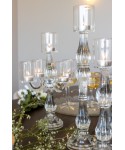 Large transparent candlestick h41cm