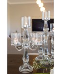 Chandelier 5 feux transparent h35cm