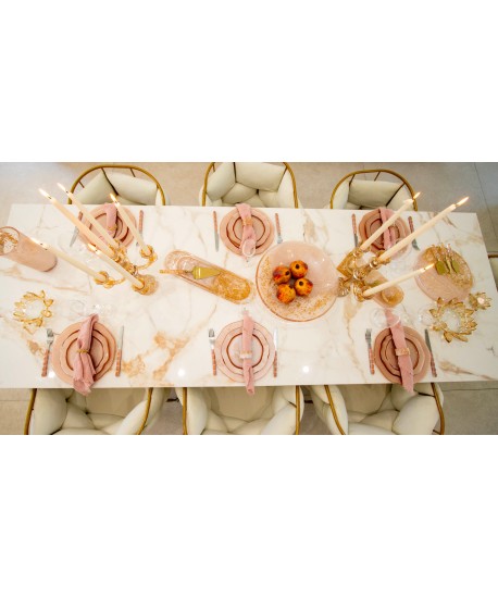 5-light candlestick amber h35cm