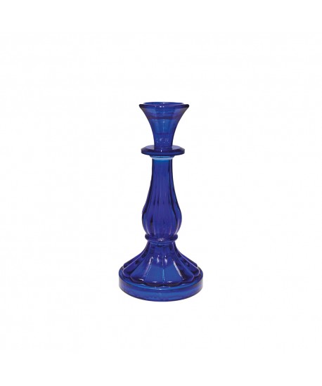 Blue candlestick small model h21cm