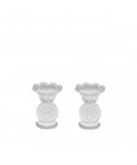 Chabat silver candleholders - set of 2
