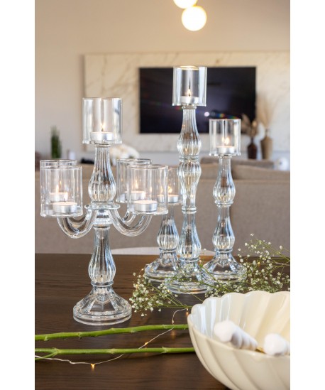 Chandelier transparent petit modèle h21cm