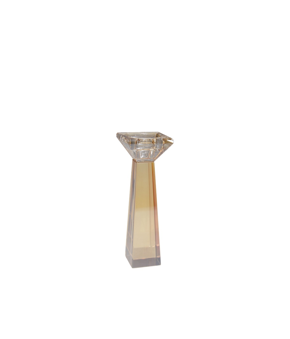 Amber candlestick h16cm