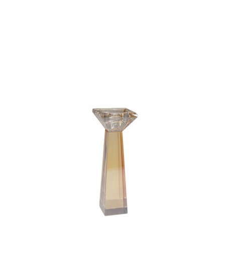 Amber candlestick h16cm