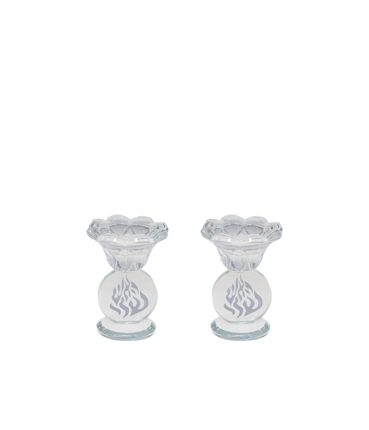 Flame candle holders - set of 2