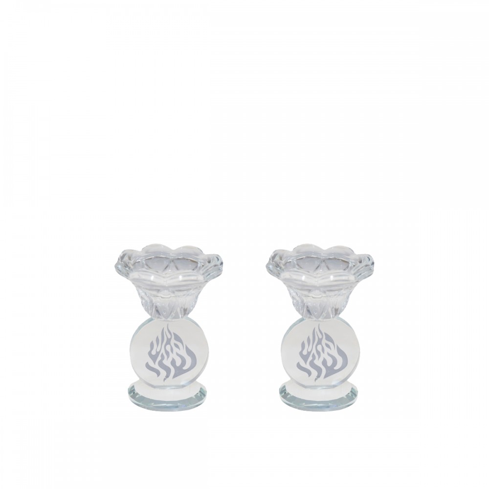 Flame candle holders - set of 2