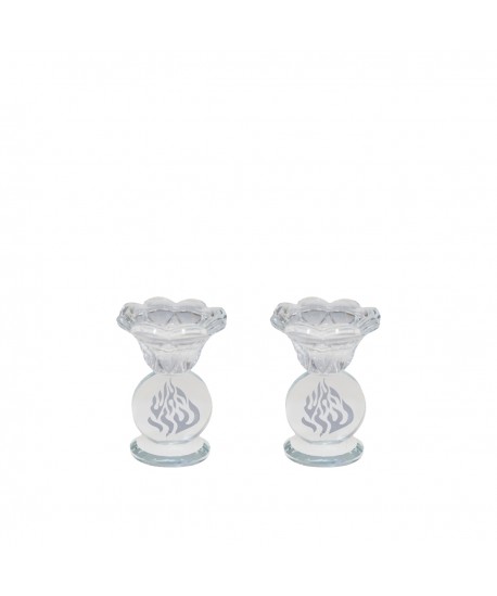 Flame candle holders - set of 2