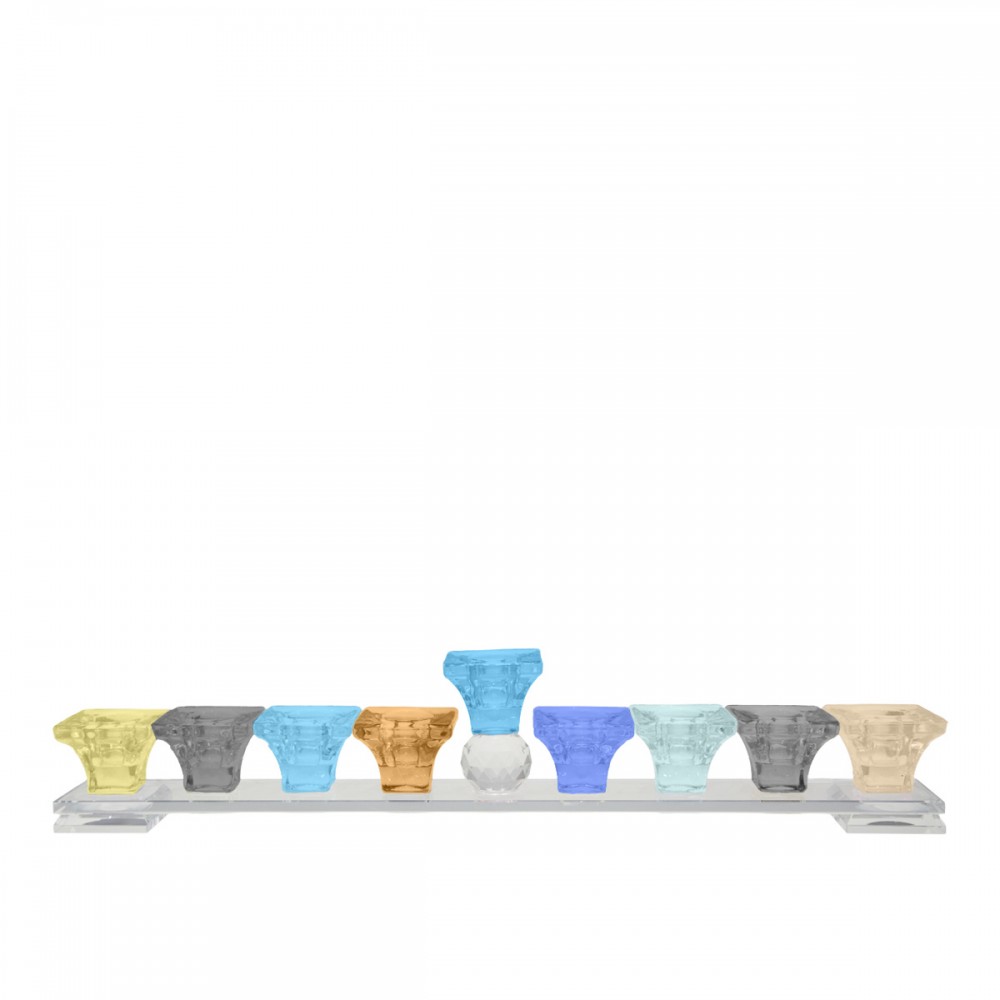 Menorah colorée 37x4x7cm