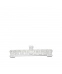Low crystal menorah 27x3x7cm