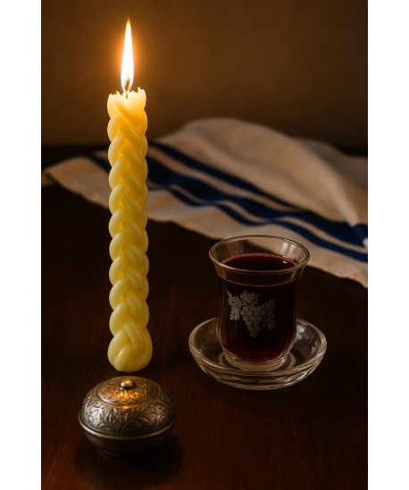 Low silver vine kiddush glass