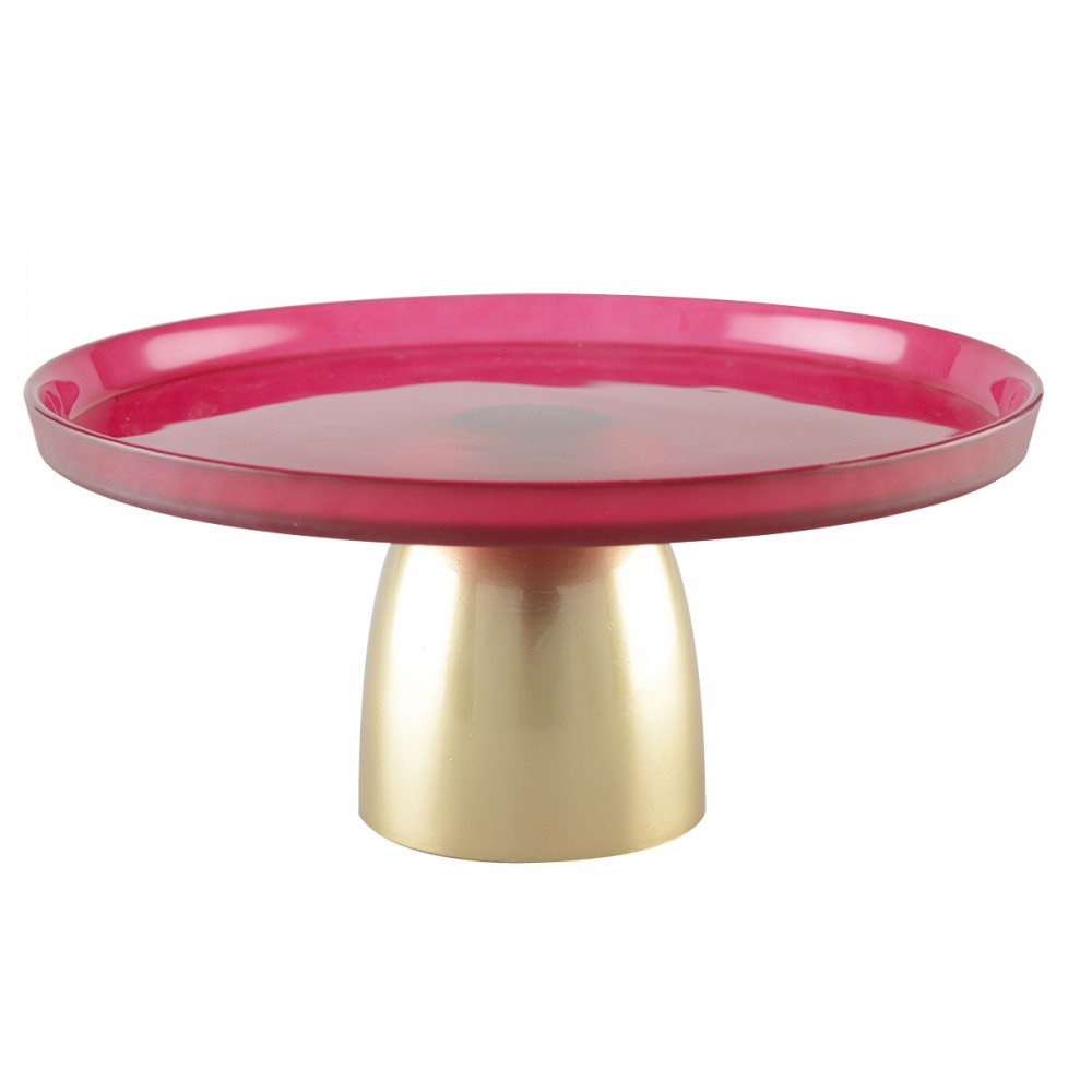 Gold raspberry cake stand 28cm