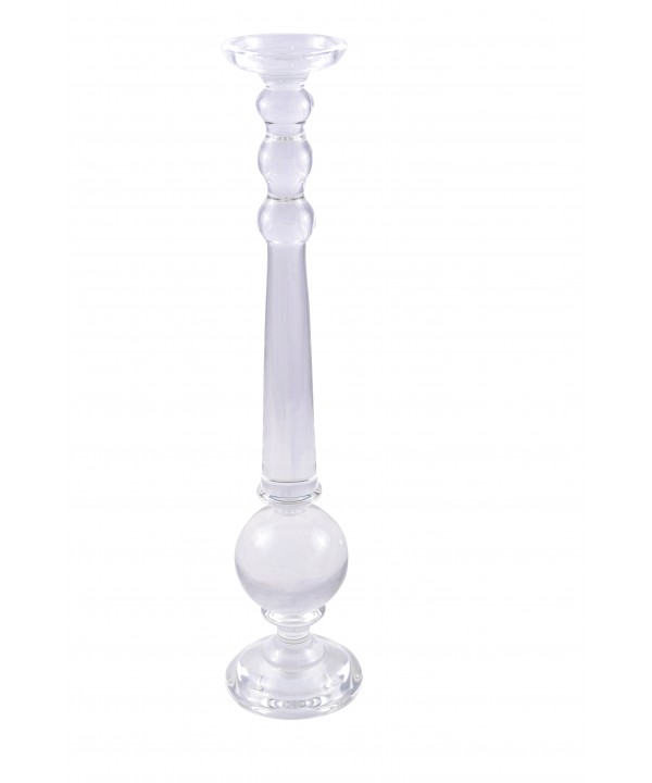 Bougeoir verre arrondi h.60cm