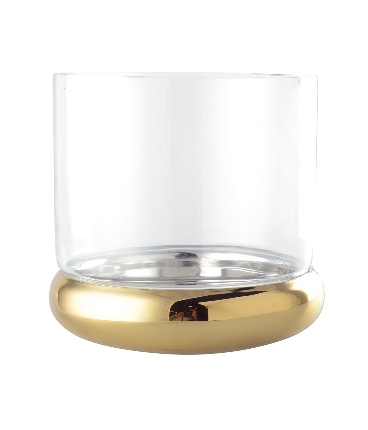 Photophore doré double paroi 24x24x18cm