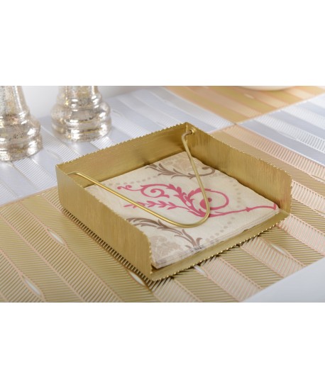 Matte gold napkin holder
