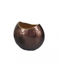 Brown oval vase 22.5x14.5x18.5cm