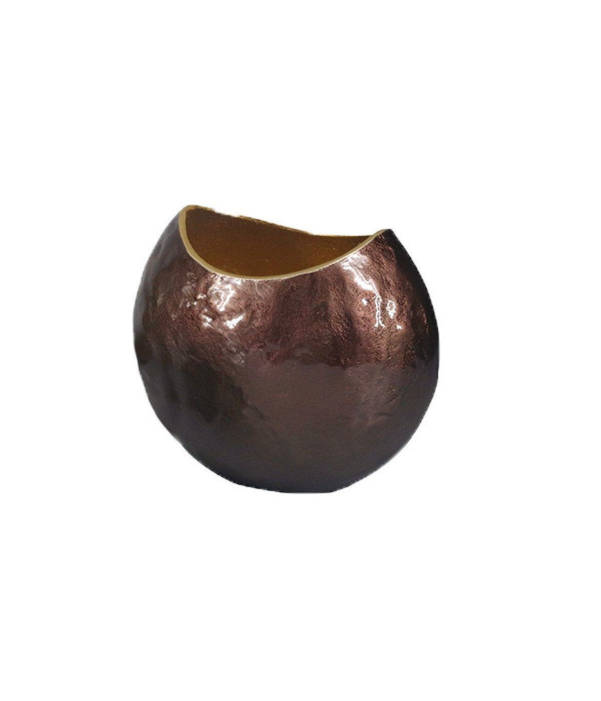 Brown oval vase 22.5x14.5x18.5cm