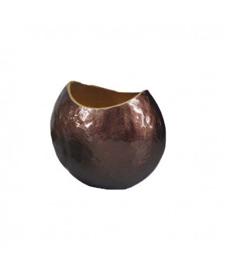 Brown oval vase 22.5x14.5x18.5cm