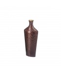Vase marron en aluminium 17x8x40.5cm