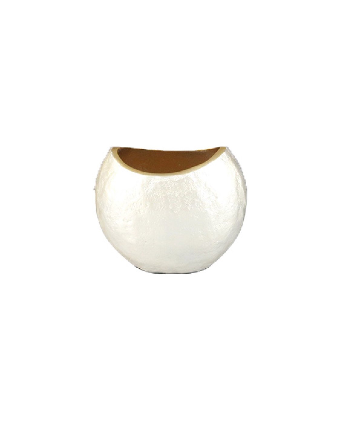 White oval vase 15x10x12.5cm