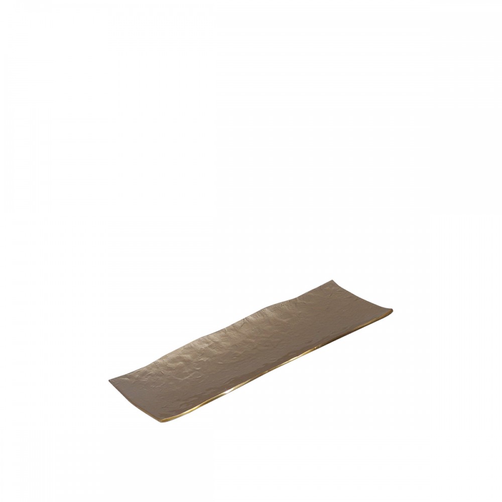 Coupe décorative sable rectangulaire 47x17x3cm