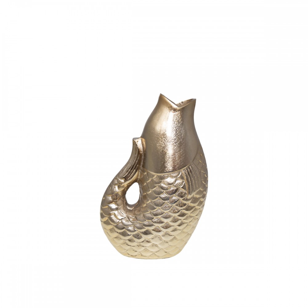 Golden fish vase 16x10x24.5cm