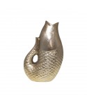 Vase poisson doré 20x12.5x32.5cm