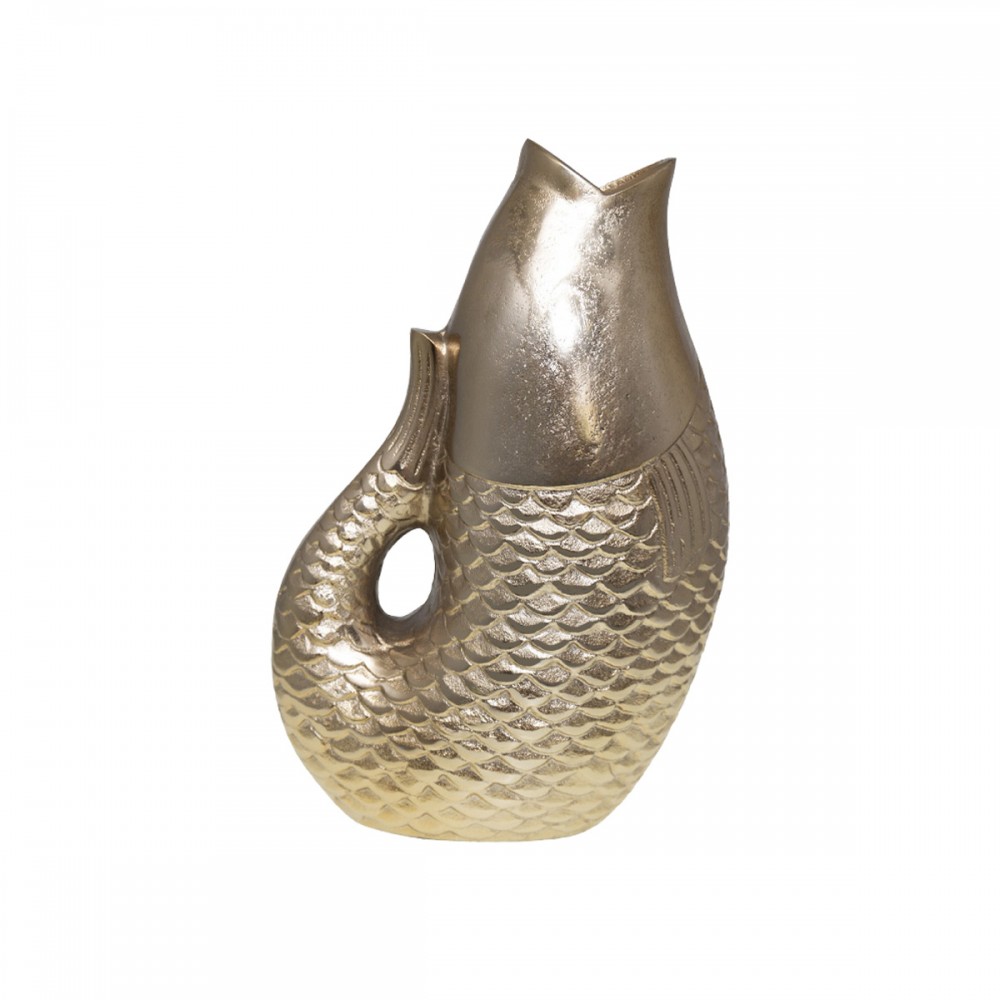 Vase poisson doré 20x12.5x32.5cm