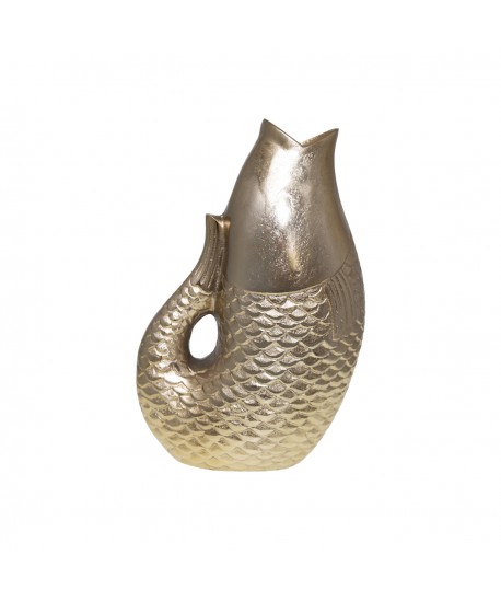 Vase poisson doré 20x12.5x32.5cm
