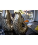Golden fish vase 16x10x24.5cm
