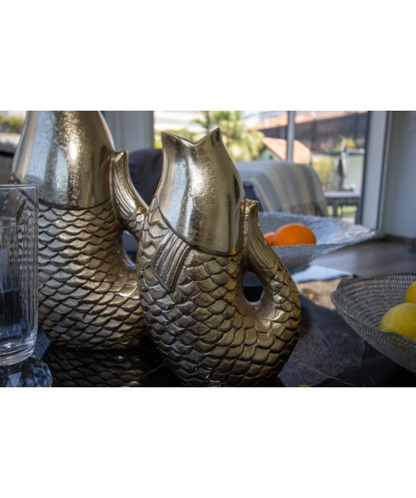 Golden fish vase 16x10x24.5cm