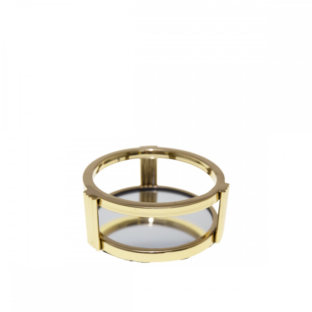 Gold mirror coaster 13.5x13.5x5cm