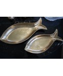 Golden fish dish 51x22.5x5.5cm