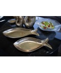 Golden fish dish 51x22.5x5.5cm