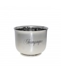 Silver stainless steel champagne bucket 18.5x18.5x23.5cm