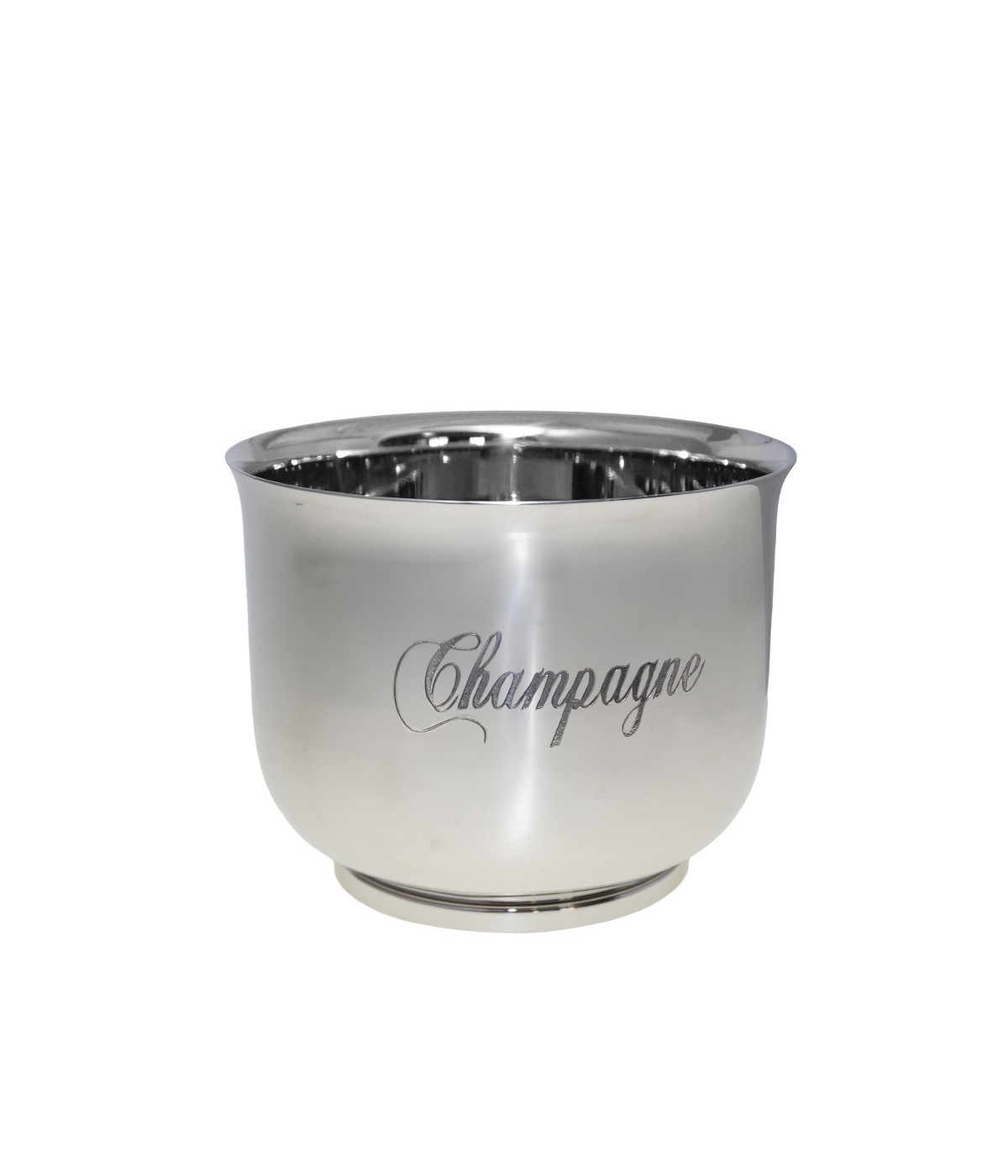 Silver stainless steel champagne bucket 18.5x18.5x23.5cm