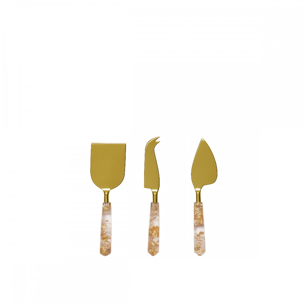 Spangled cheese service - set of 3