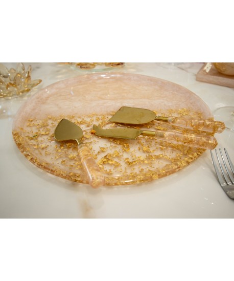 Spangled cheese service - set of 3