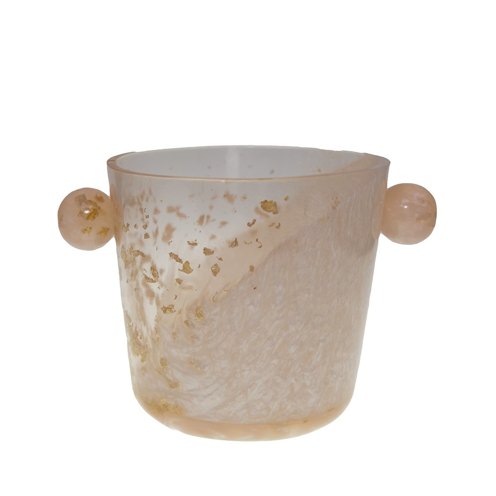 Seau à glaçons paillette en résine 14.5x14.5x13cm