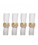 Set of 4 sequined resin napkin rings