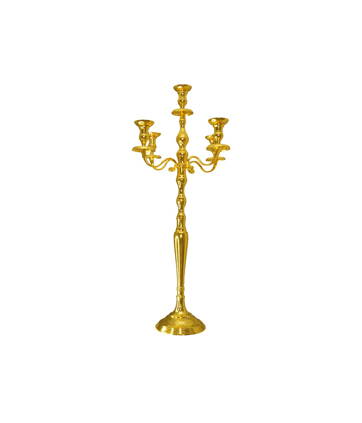 5-light candleholder gold 100cm
