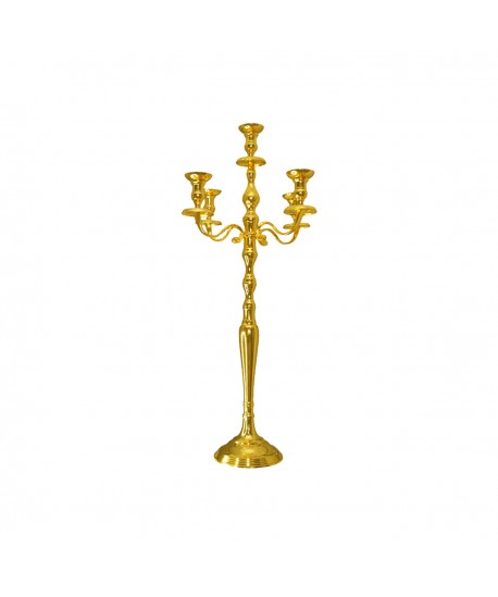 5-light candleholder gold 100cm