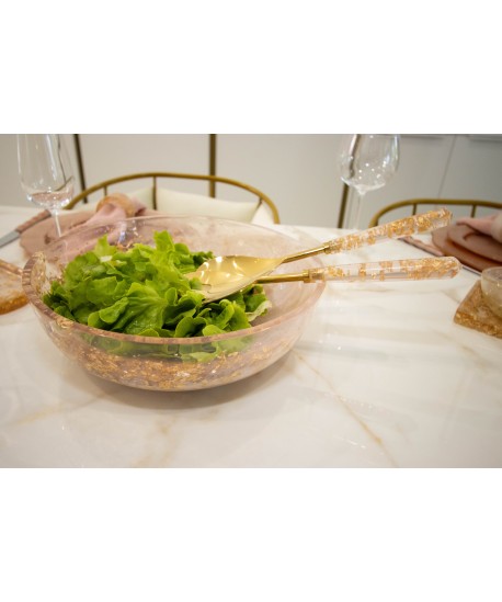 Saladier paillette en résine 28x28x8cm