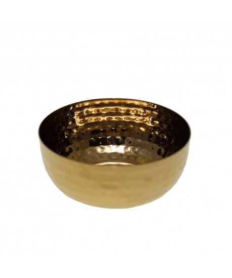 Hammered gold dish 12x12x5cm