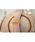 Set of 4 sequined resin napkin rings