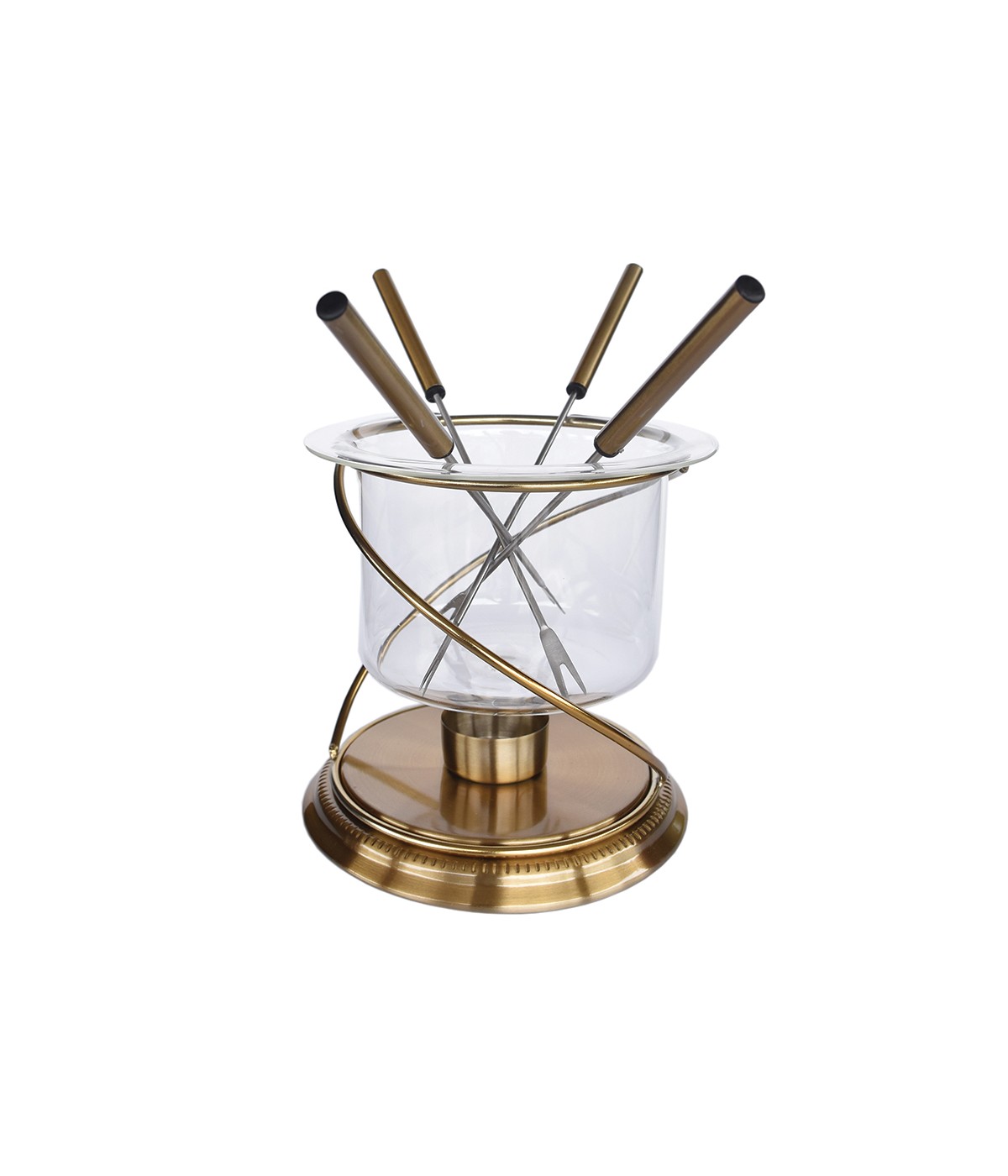 Gold fondue set for 4 people