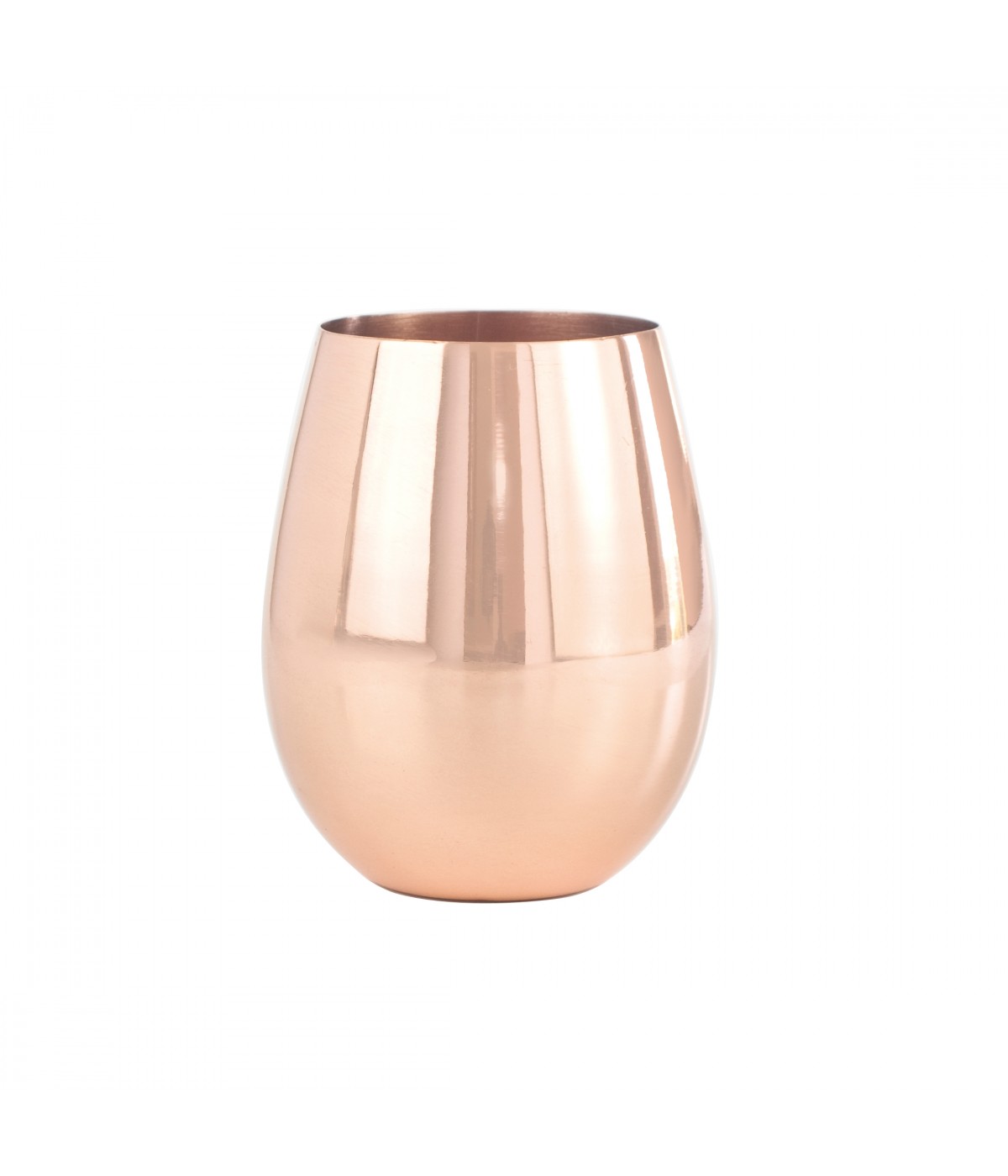 Smooth copper stainless steel cocktail glass