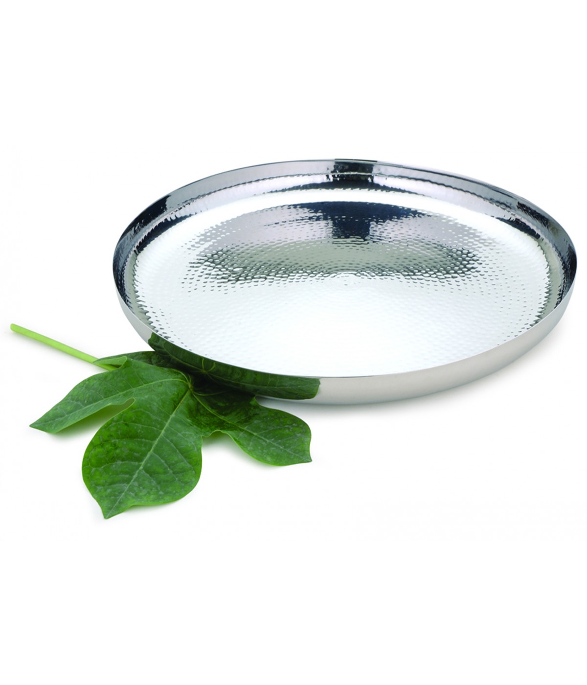 Plateau rond 40 cm martelé