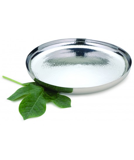Hammered round tray 40cm