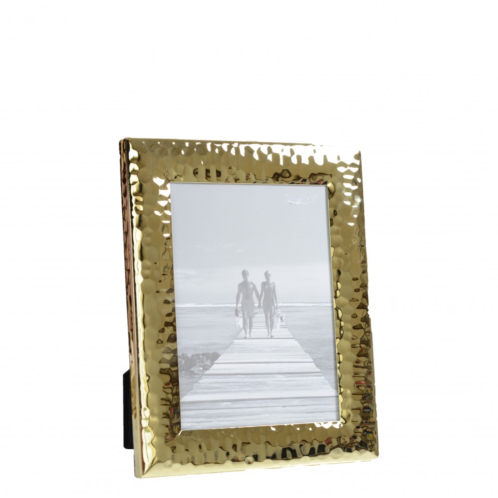 Hammered gold photo frame 10x15cm