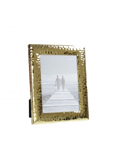 Hammered gold photo frame 10x15cm